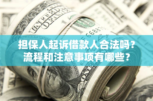 北京担保人起诉借款人合法吗？流程和注意事项有哪些？